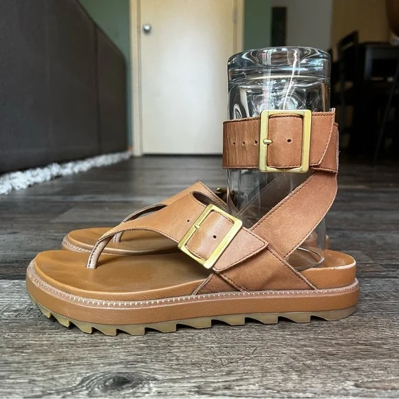 Sorel Ankle Strap Sandals - Camel - Picture 3 of 9